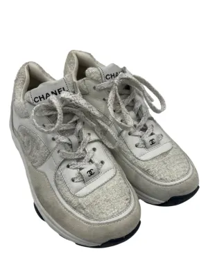 30% OFF: Chanel Tweed CC Luxury Designer Trainers  Sz: 7 (37)