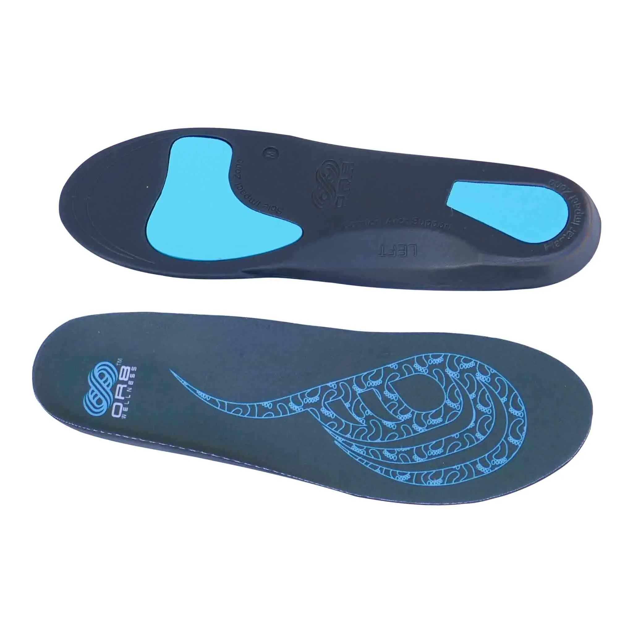 4 Pairs Insoles for Plantar Fasciitis Heel Pain. Arch Support for Men & Women. Shoes Too Big. Insoles for Boots, Trainers & Shoes. M 7-8.5