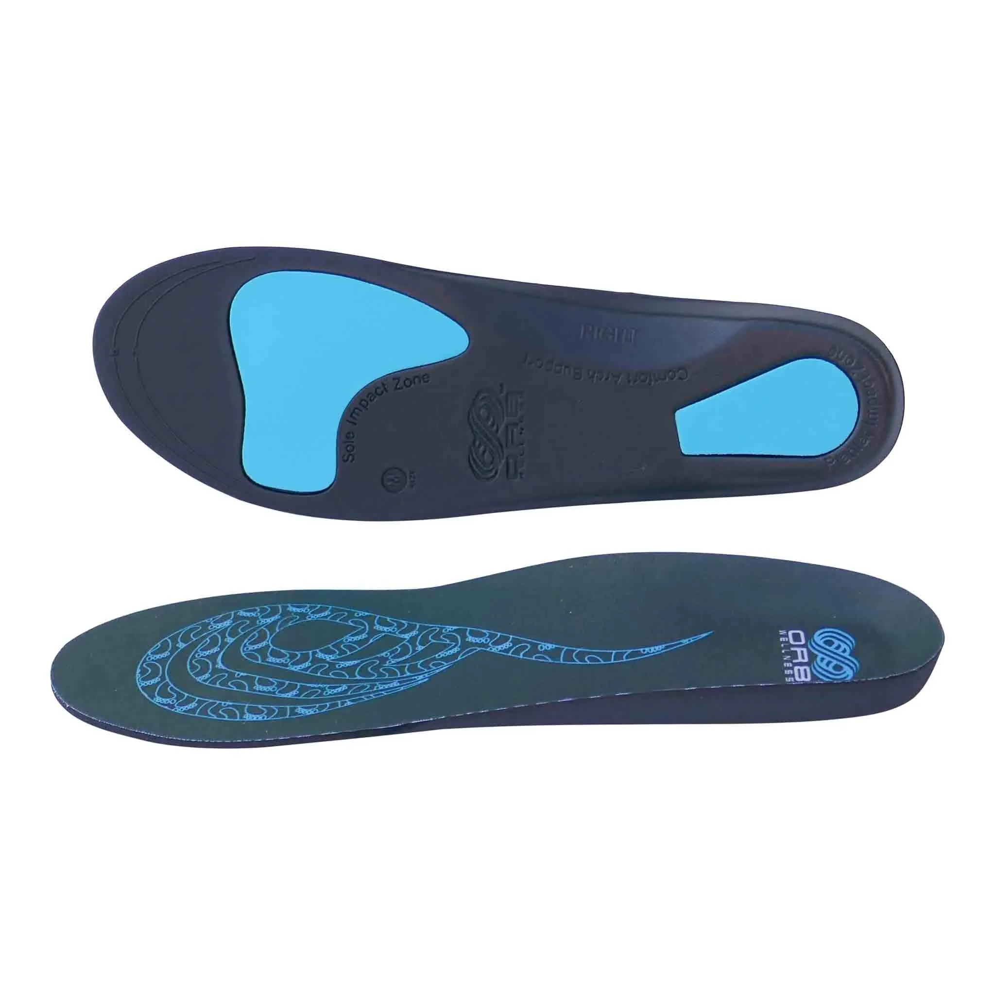 4 Pairs Insoles for Plantar Fasciitis Heel Pain. Arch Support for Men & Women. Shoes Too Big. Insoles for Boots, Trainers & Shoes. M 7-8.5