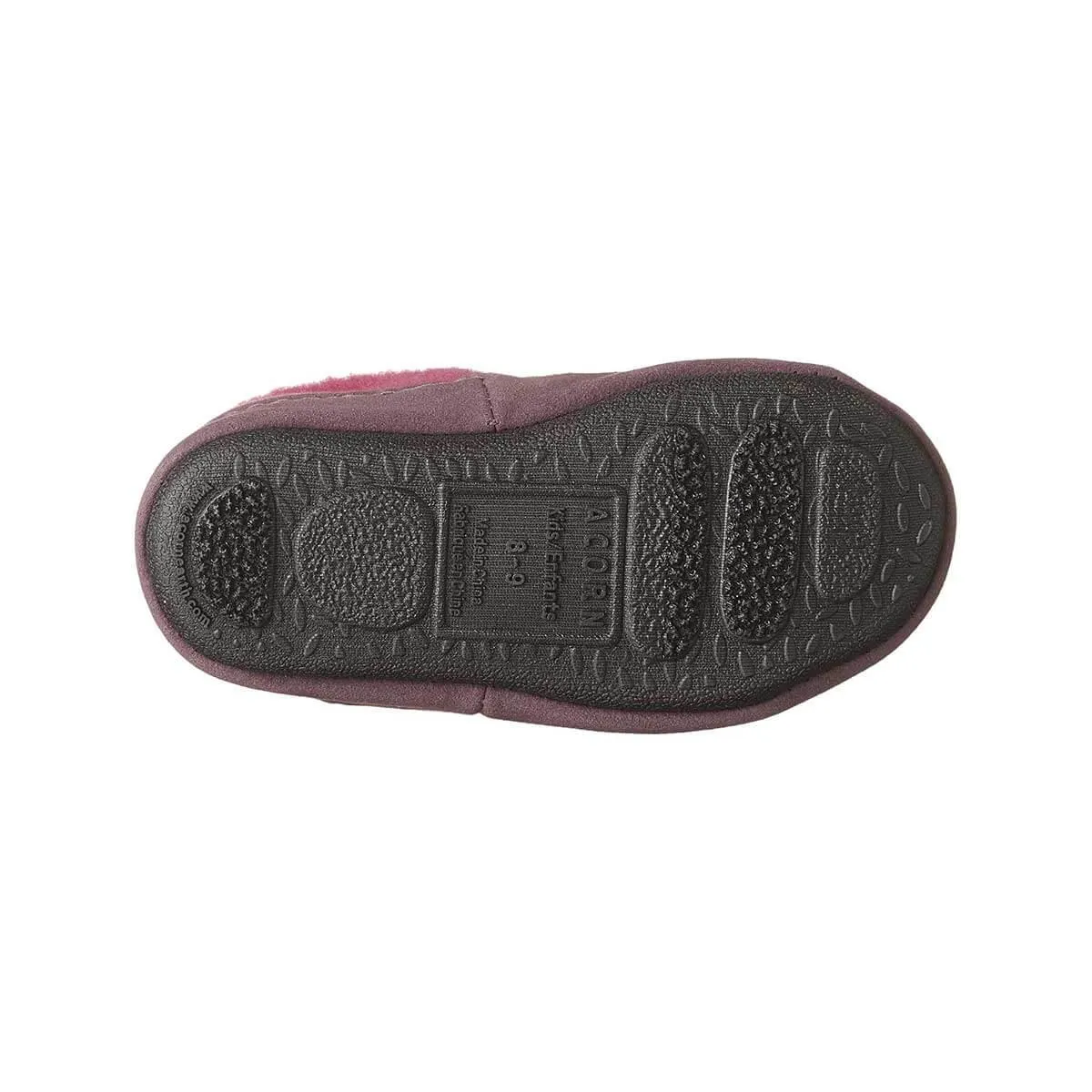 Acorn Kids' Slipperss - Colby Gore Moccasins, Magenta Elephant, K10/11 | A10036MTE-10-11