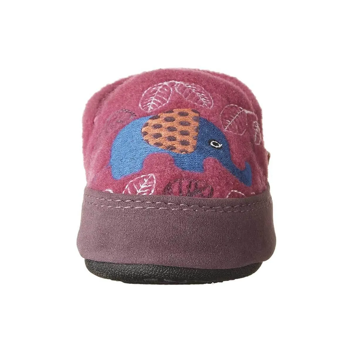 Acorn Kids' Slipperss - Colby Gore Moccasins, Magenta Elephant, K10/11 | A10036MTE-10-11