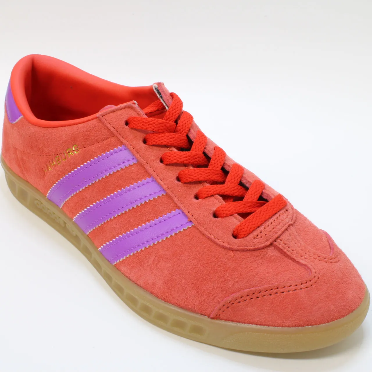 adidas Hamburg Red Purple Burst Gum Uk Size 6