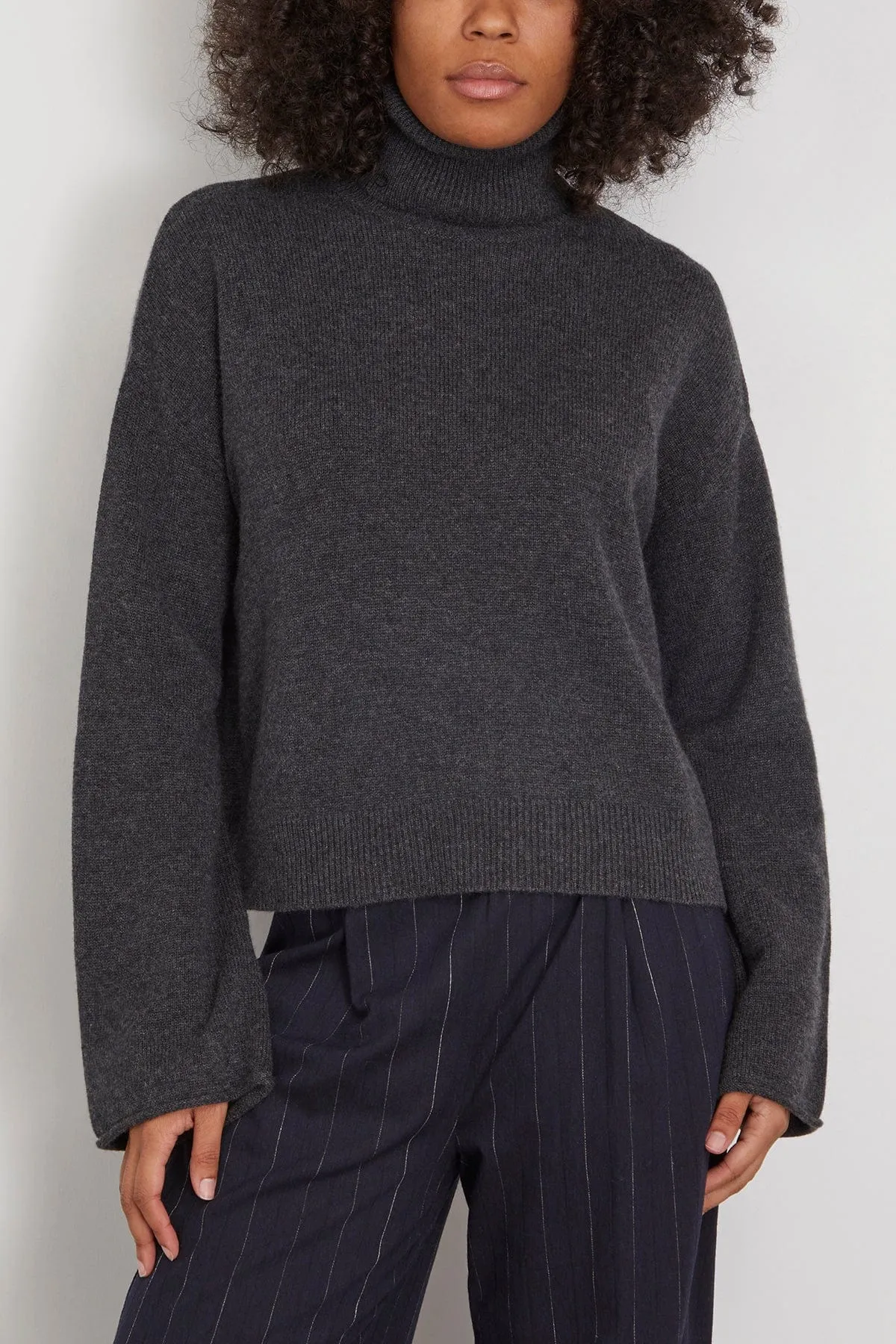 Alicia Knit Top in Dark Grey
