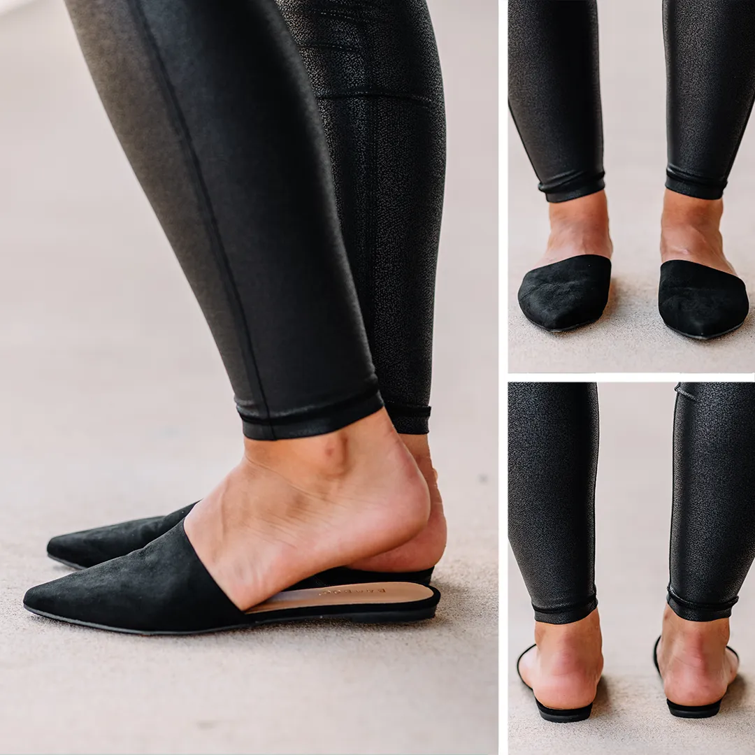 All Business Black Flat Mules