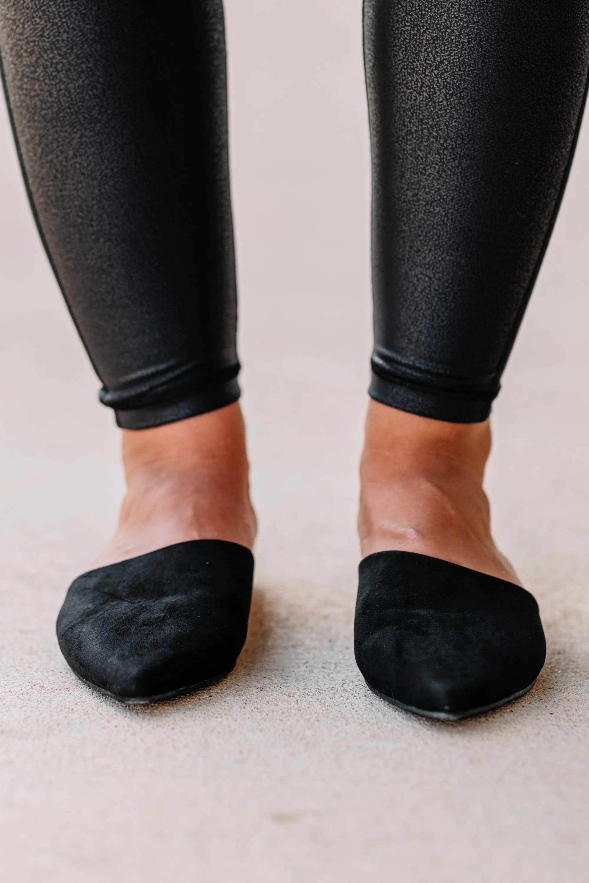 All Business Black Flat Mules
