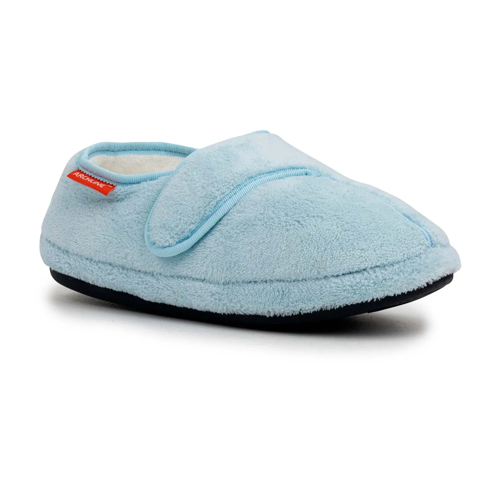ARCHLINE Orthotic Plus Slippers Closed Scuffs Pain Relief Moccasins - Baby Blue - EU 37
