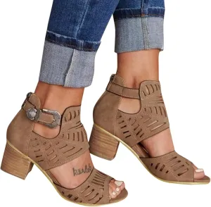Black Sandals Women Wedge, Sandals Women Rhinestones Comfy Ankle Sandal Bling Hollow Out Shoes Summer Sandals