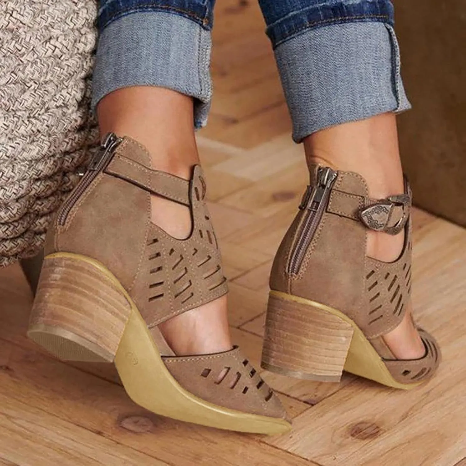 Black Sandals Women Wedge, Sandals Women Rhinestones Comfy Ankle Sandal Bling Hollow Out Shoes Summer Sandals