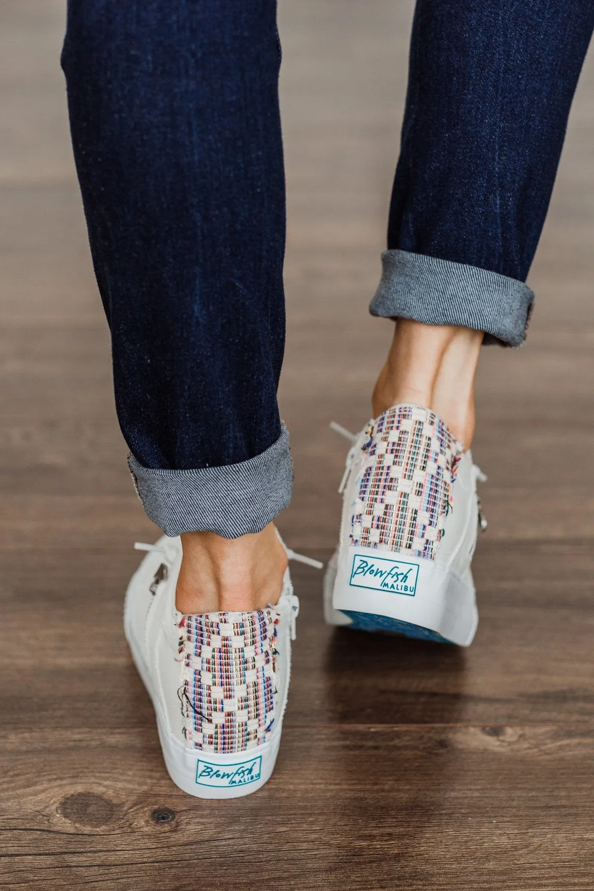 Blowfish Melondrop Sneakers- Desert White Tea Smoked Canvas