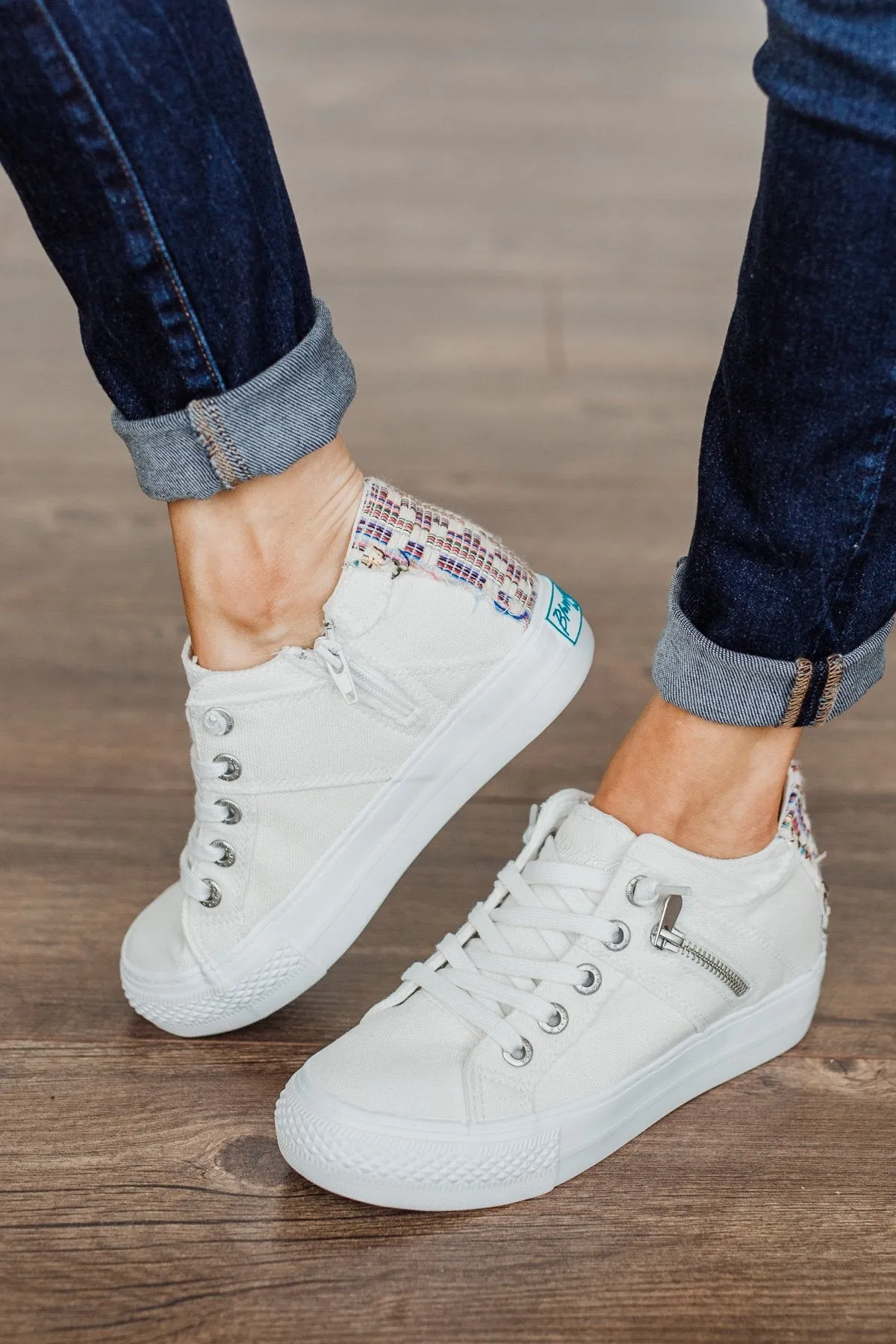 Blowfish Melondrop Sneakers- Desert White Tea Smoked Canvas