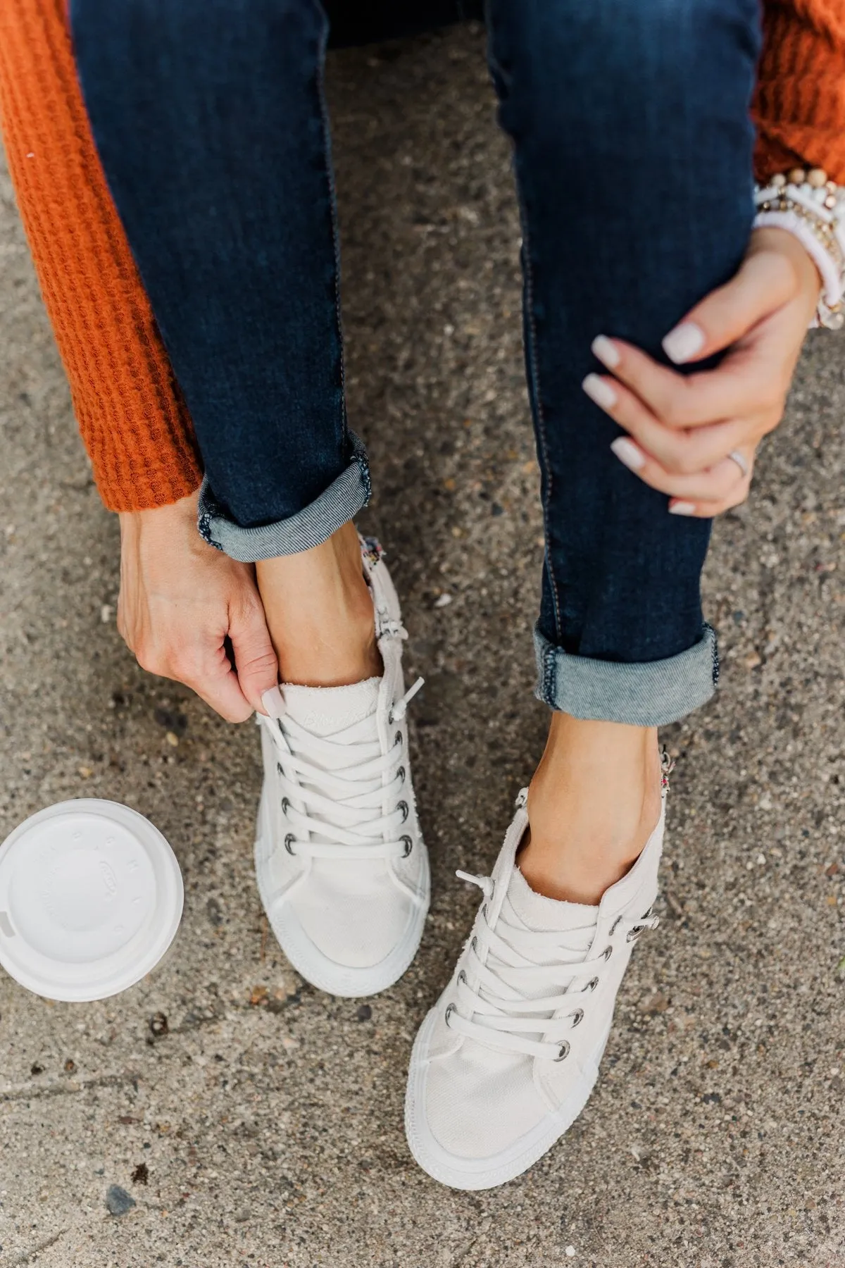 Blowfish Melondrop Sneakers- Desert White Tea Smoked Canvas