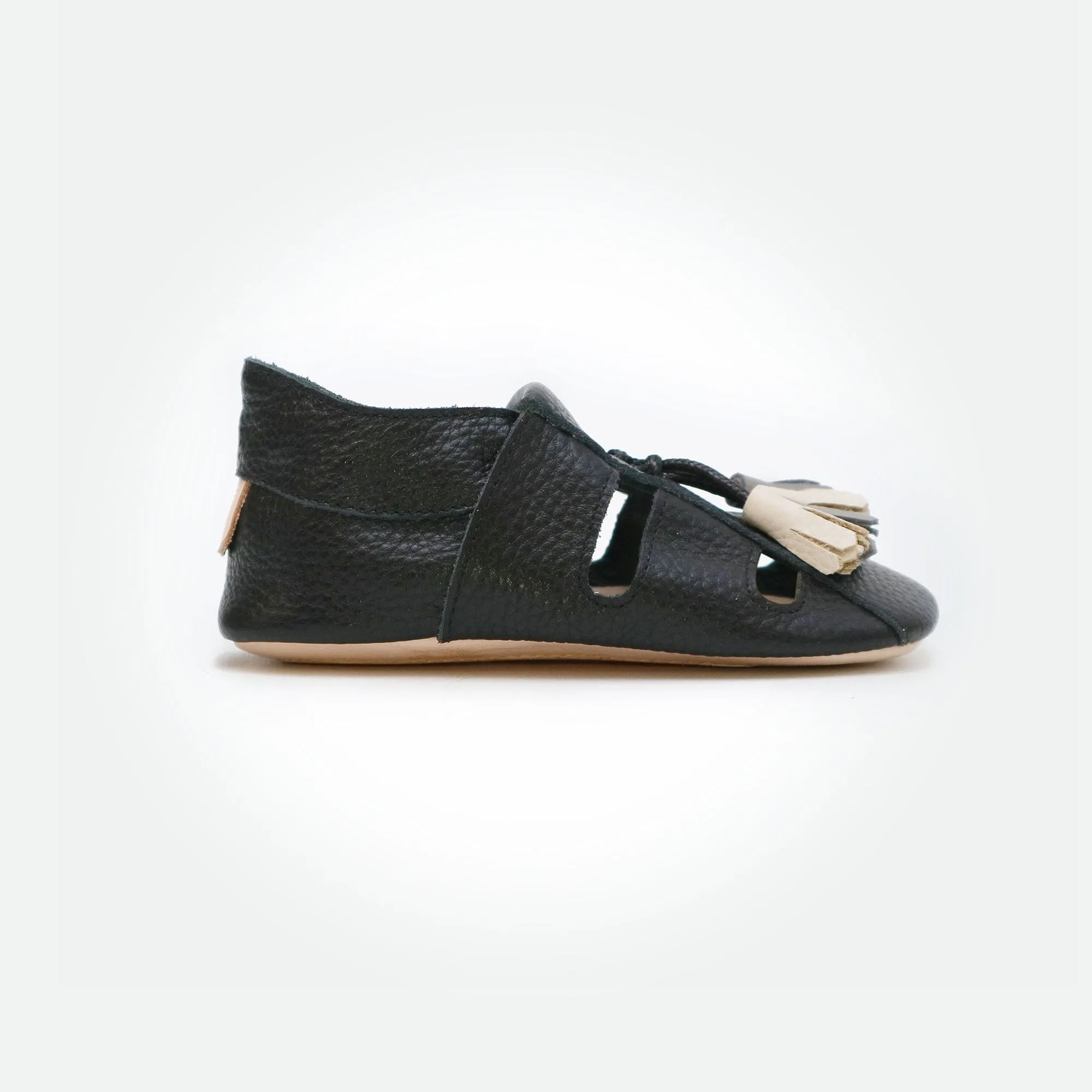 Bora Moccasins Sandals - Black