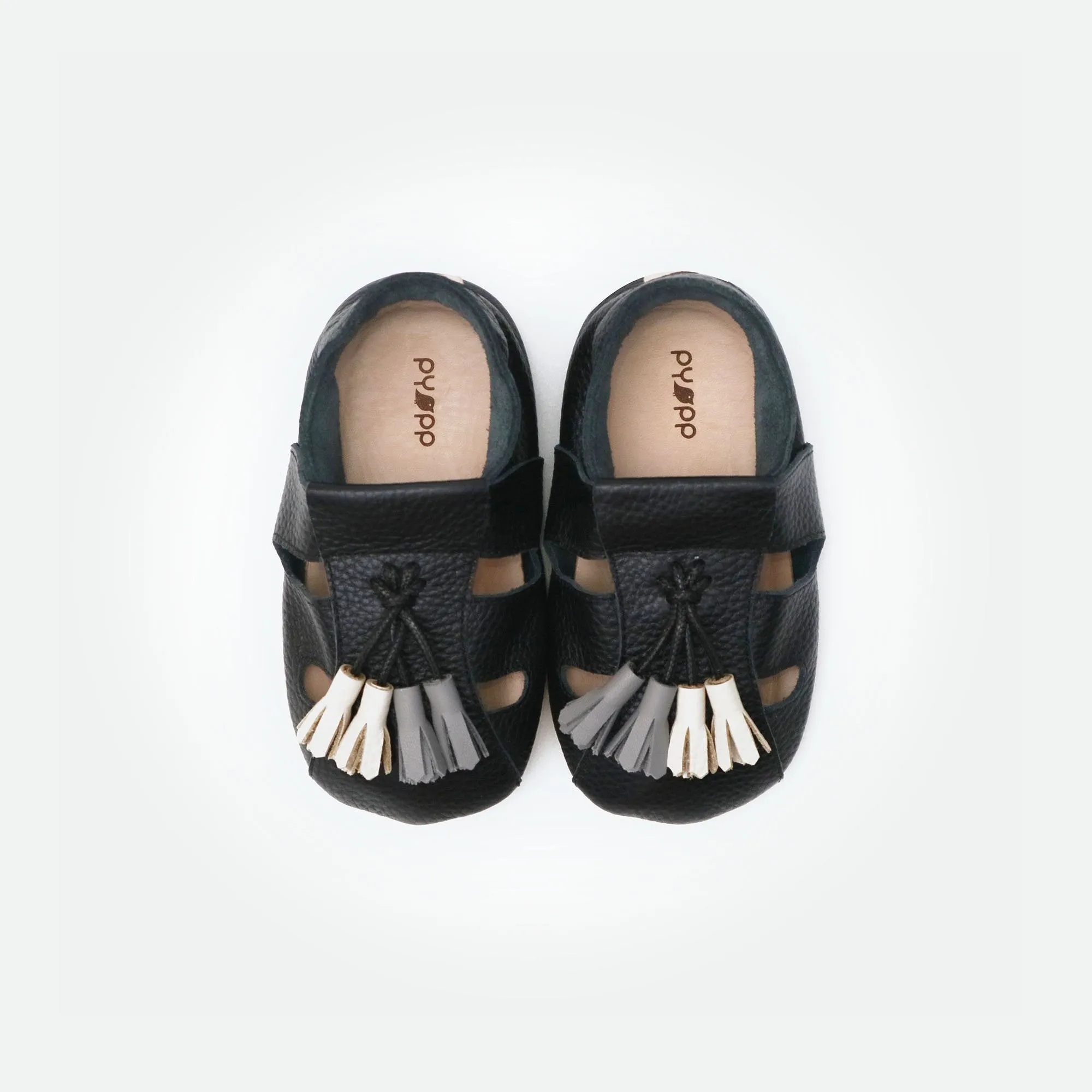 Bora Moccasins Sandals - Black