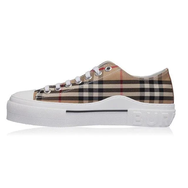 Burberry 'Jack Low' Check Trainers Beige