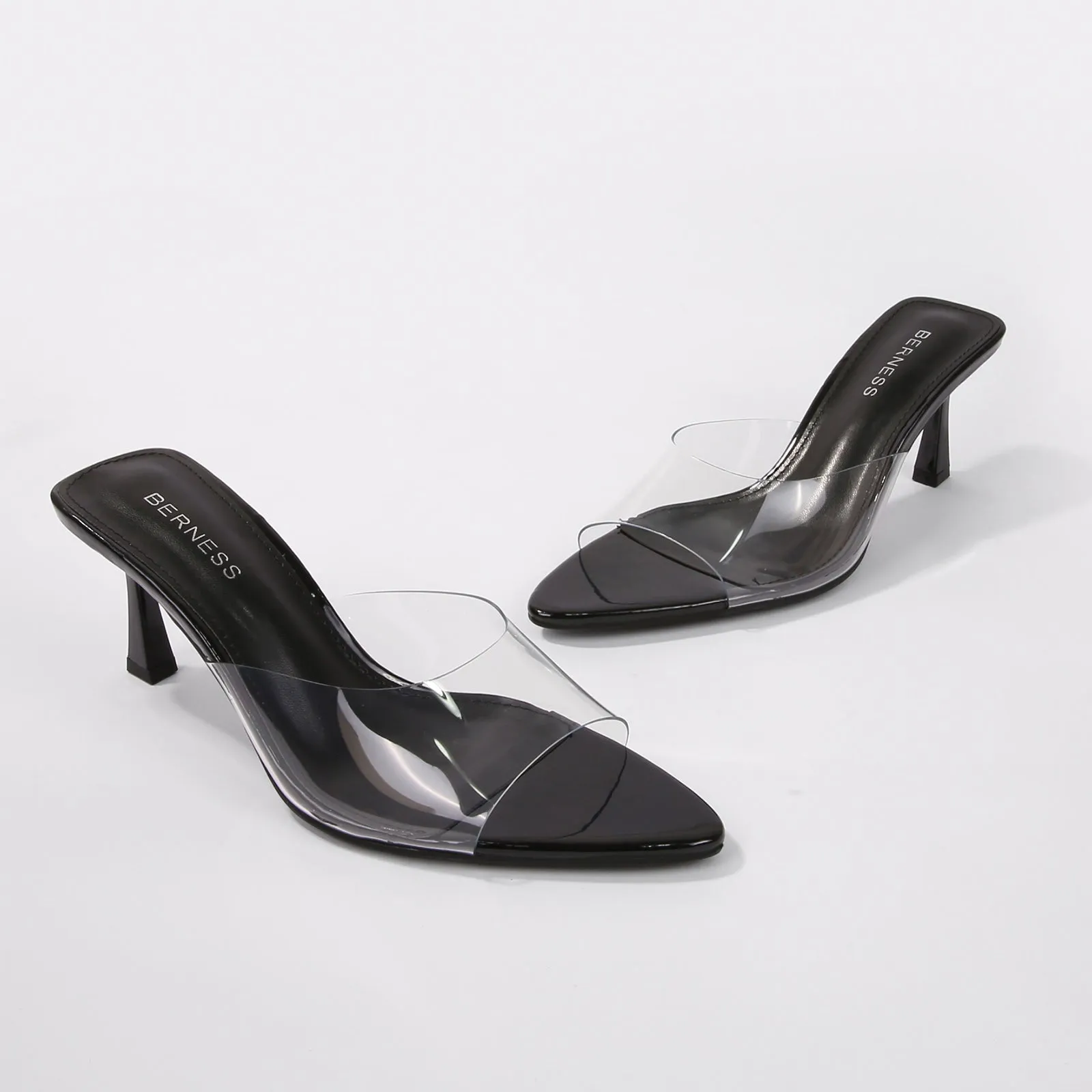 Cana Transparent Slip-on Mule Heels