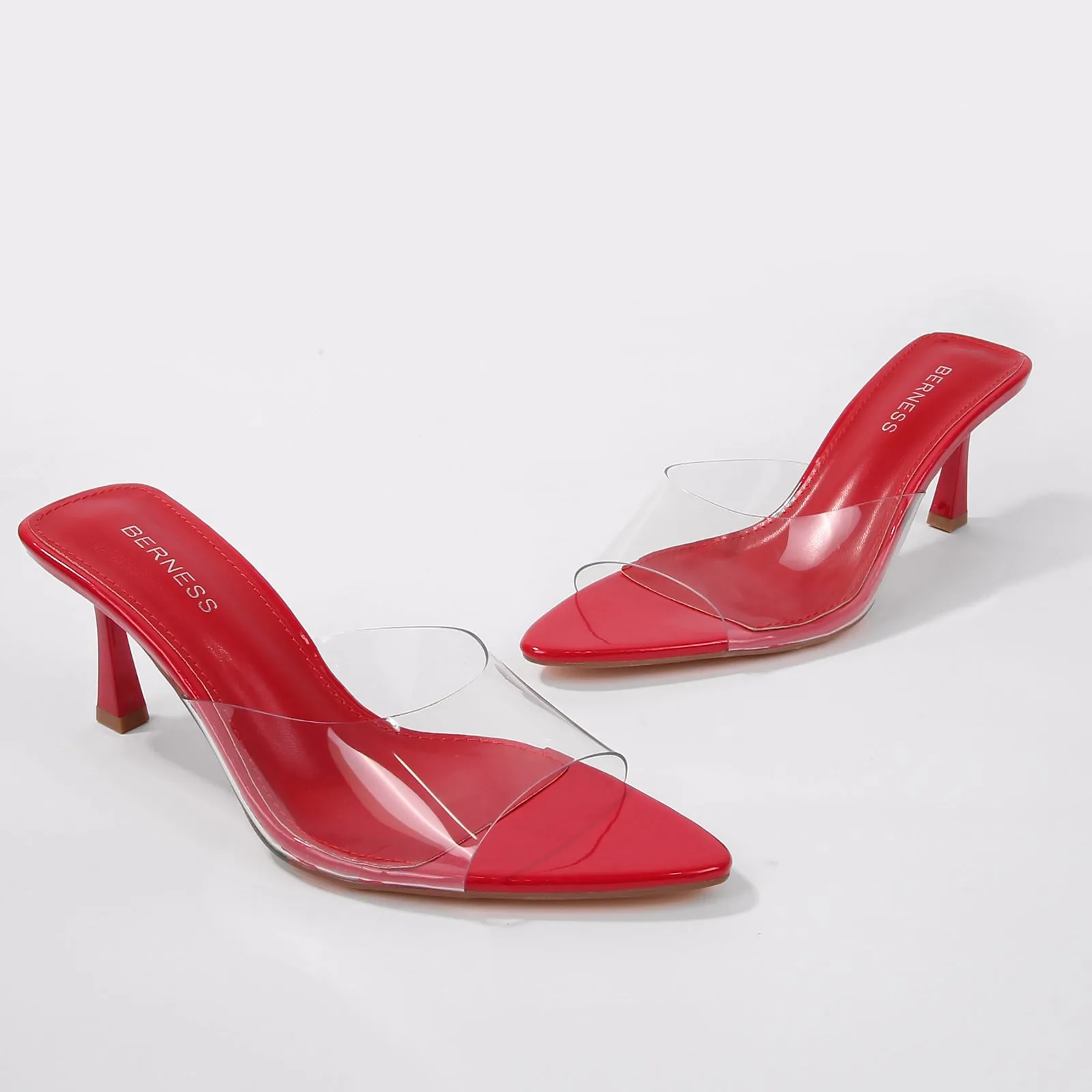 Cana Transparent Slip-on Mule Heels