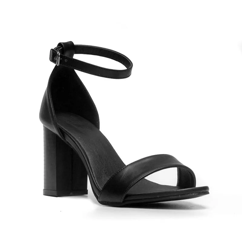 Chunky Heel PU Peep-toe Roman Ankle Strap Sandals