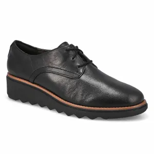 Clarks Women's Sharon Rae Loafers- Black Leather