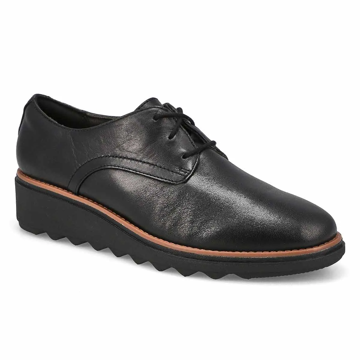 Clarks Women's Sharon Rae Loafers- Black Leather