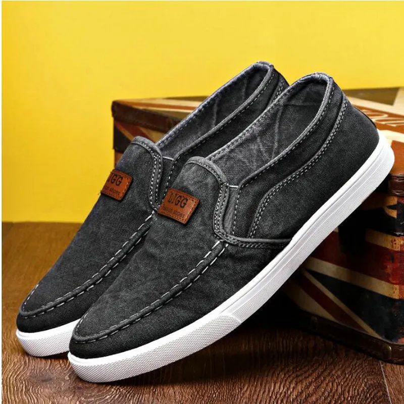 Comfortable Men's Denim Loafers Canvas Shoes