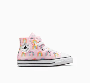 Converse Infant Hi Top Canvas Sneaker (Rainbows Pink Foam)