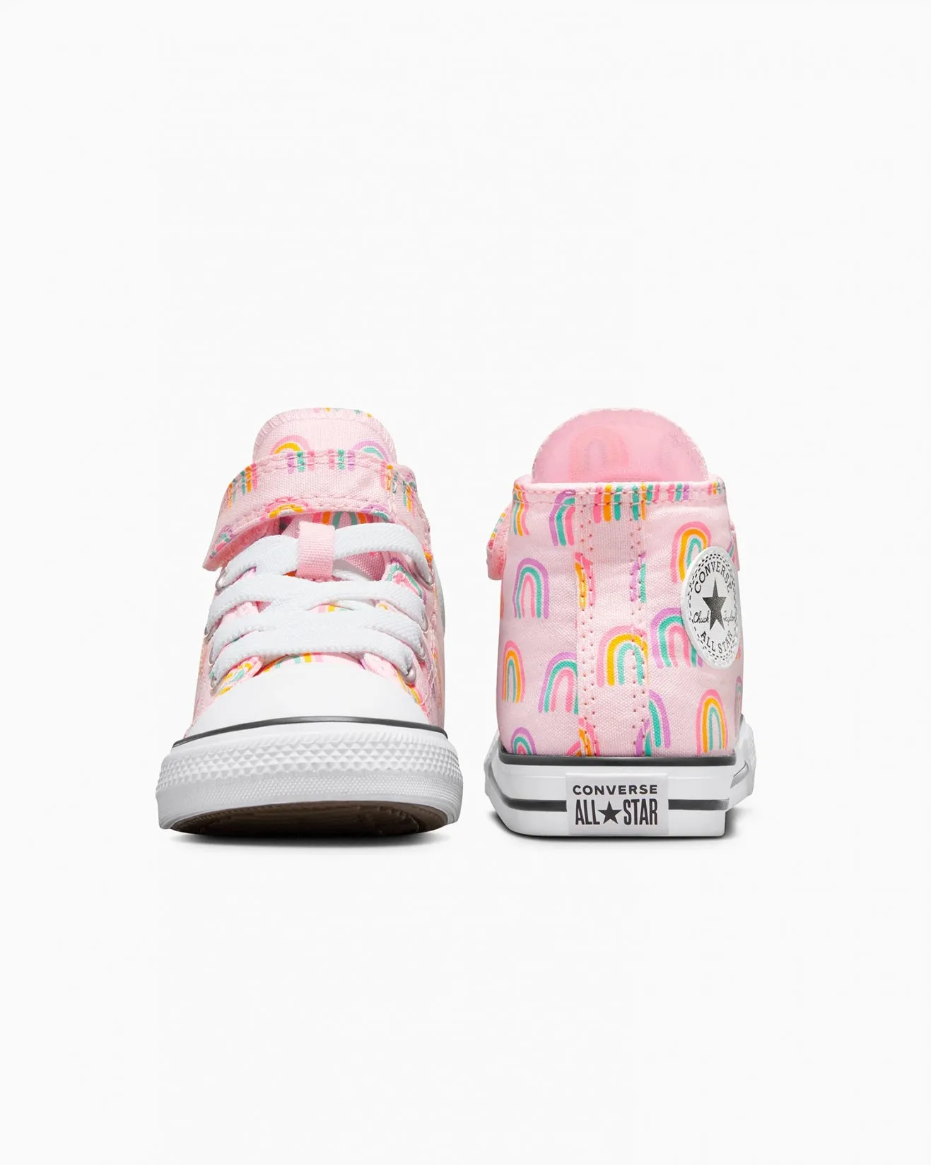 Converse Infant Hi Top Canvas Sneaker (Rainbows Pink Foam)