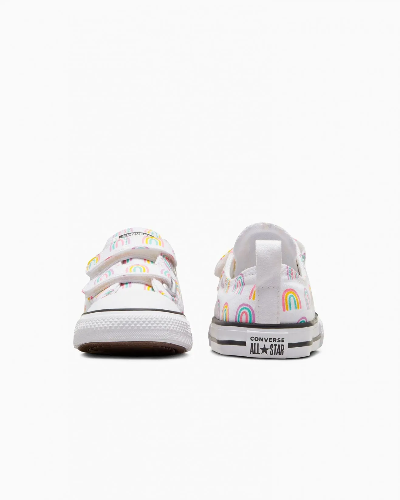 Converse Infant Low Cut Canvas Sneaker (Rainbows White)