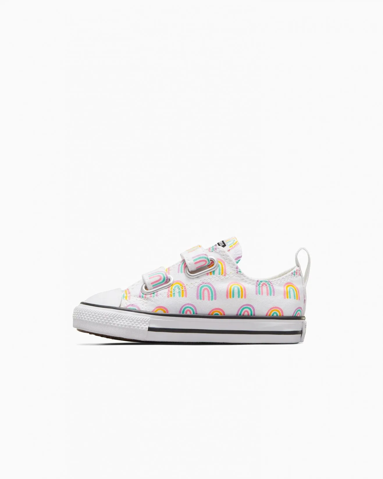 Converse Infant Low Cut Canvas Sneaker (Rainbows White)