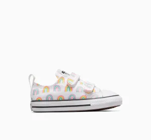 Converse Infant Low Cut Canvas Sneaker (Rainbows White)