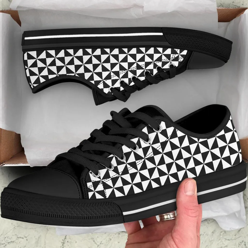 Custom Sneakers-Black and White Series 106