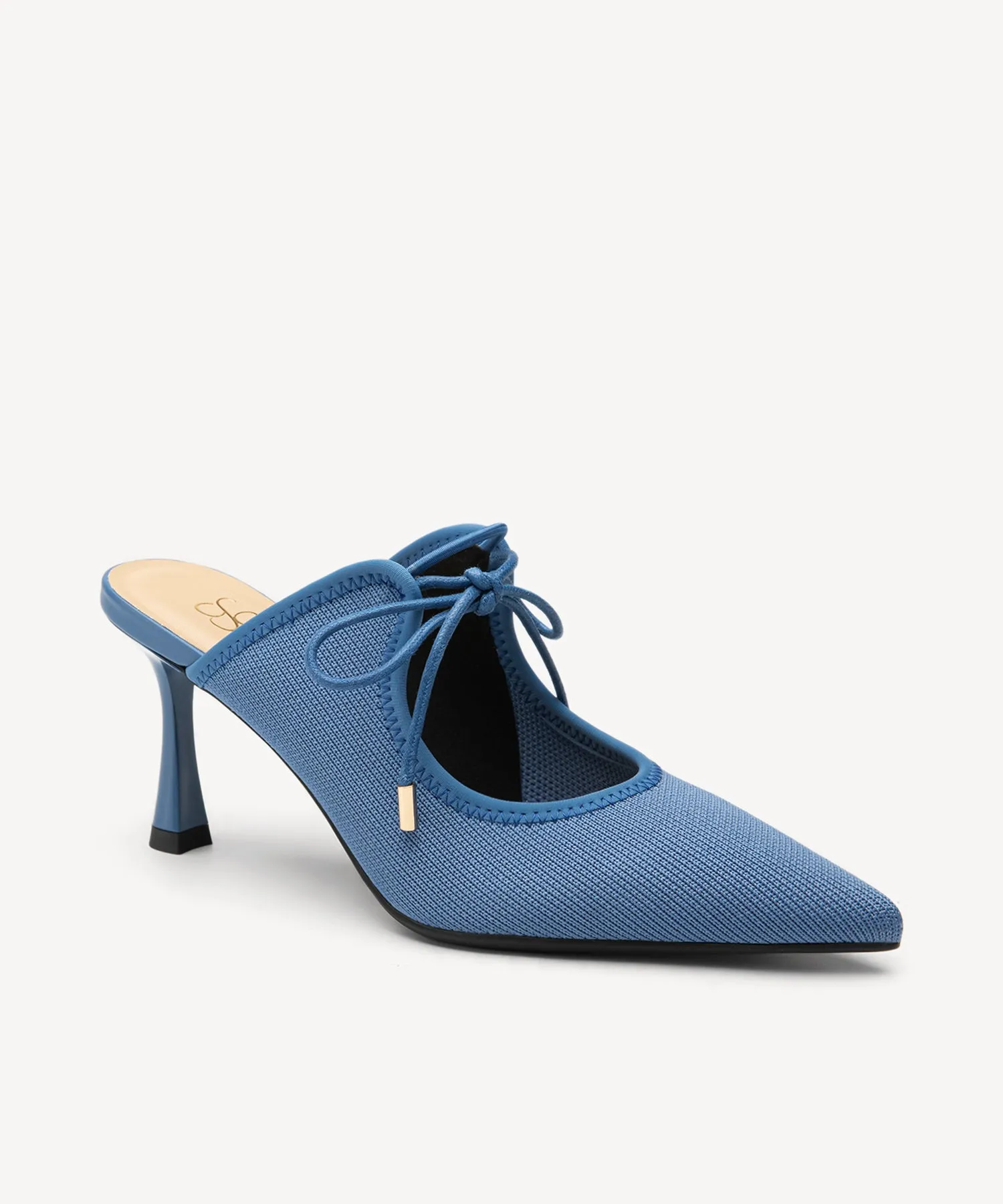 Elegant Chic Pointed Toe Heeled Mules Black