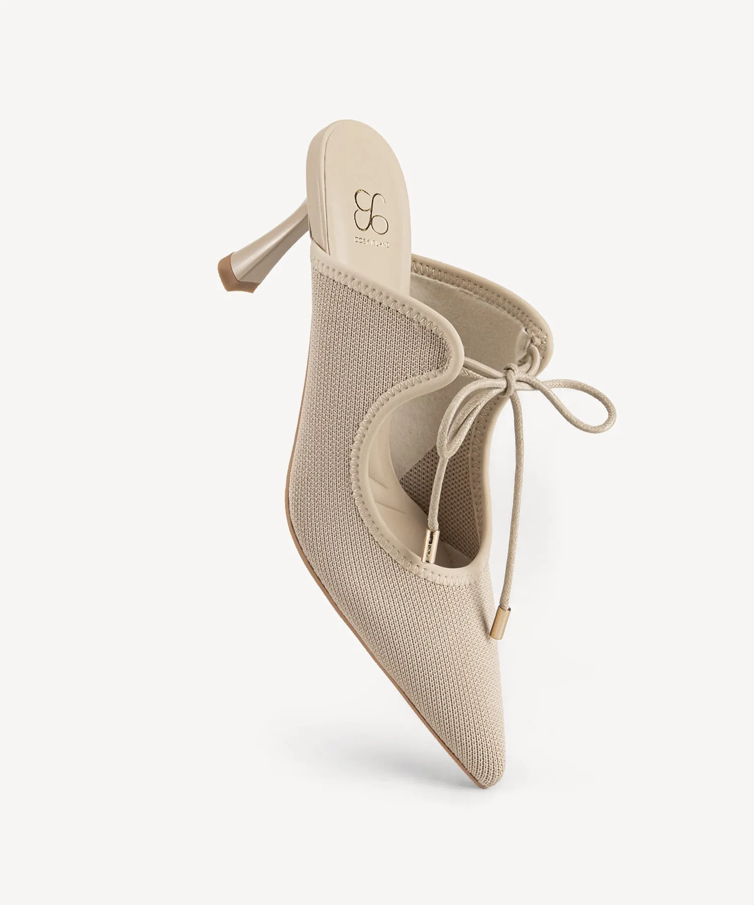 Elegant Chic Pointed Toe Heeled Mules Black