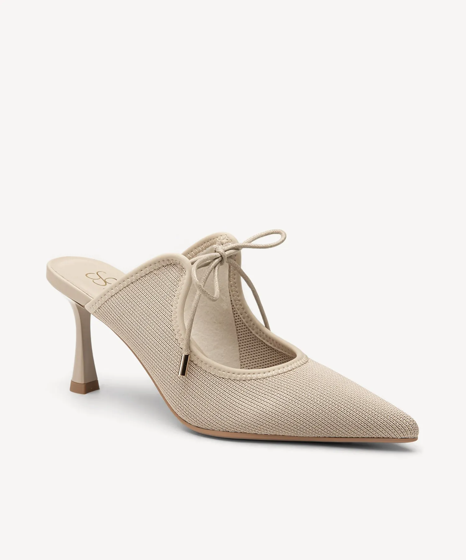 Elegant Chic Pointed Toe Heeled Mules Black
