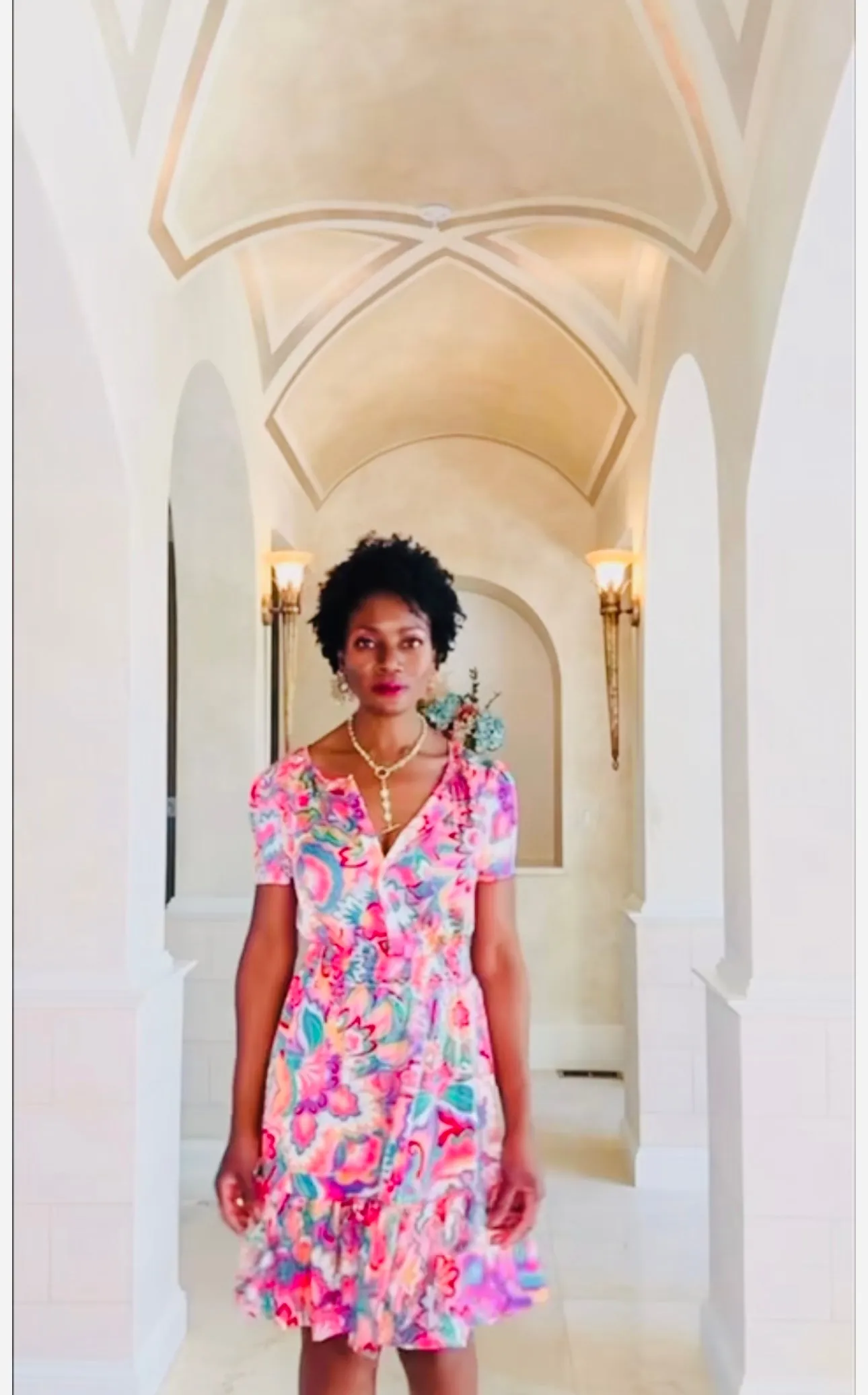 Floral mini dress