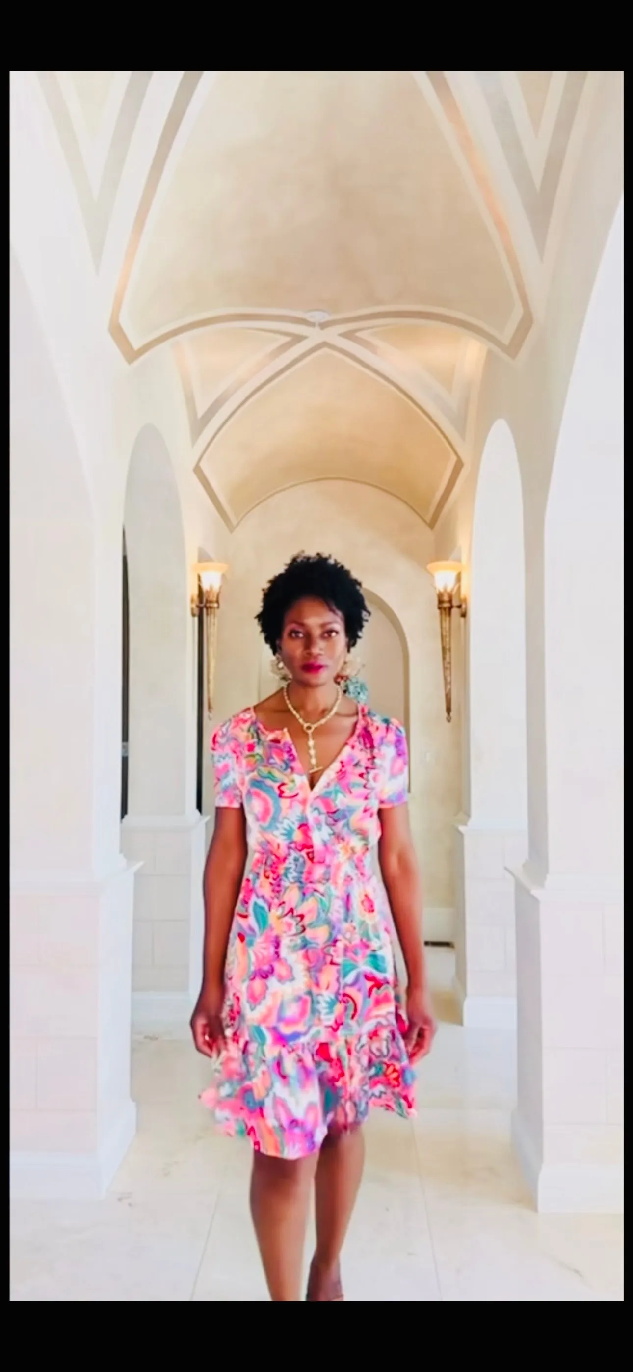 Floral mini dress