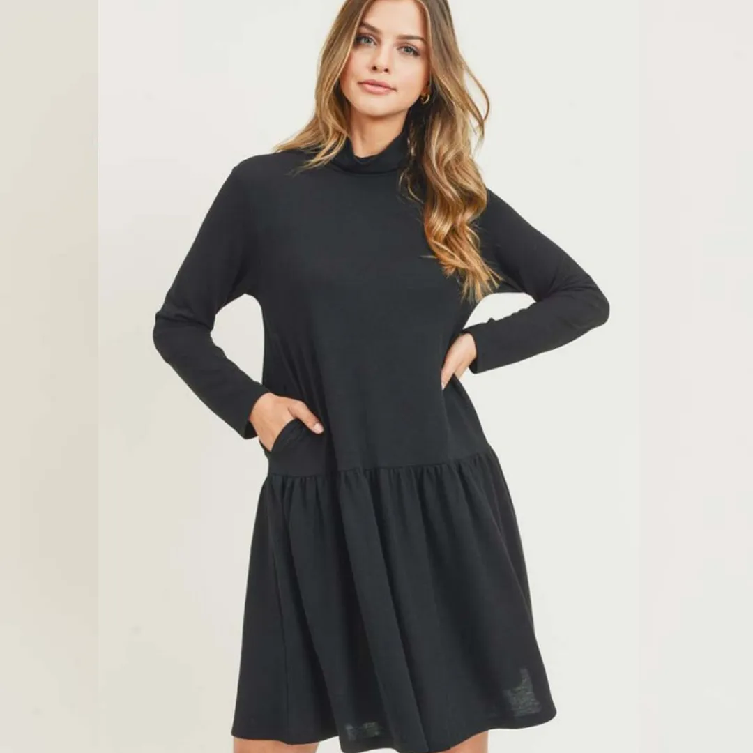 Gemma Peplum Casual Dress With Pockets