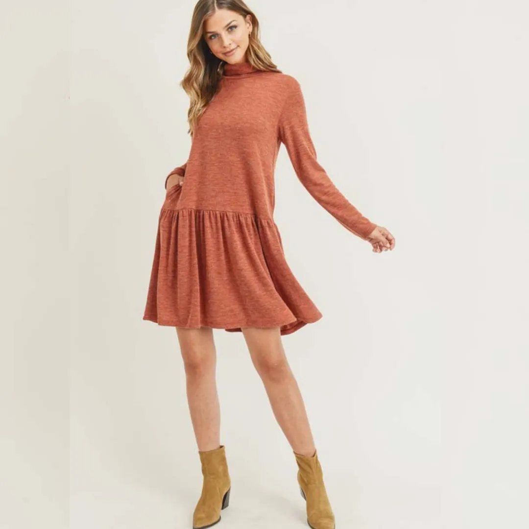 Gemma Peplum Casual Dress With Pockets