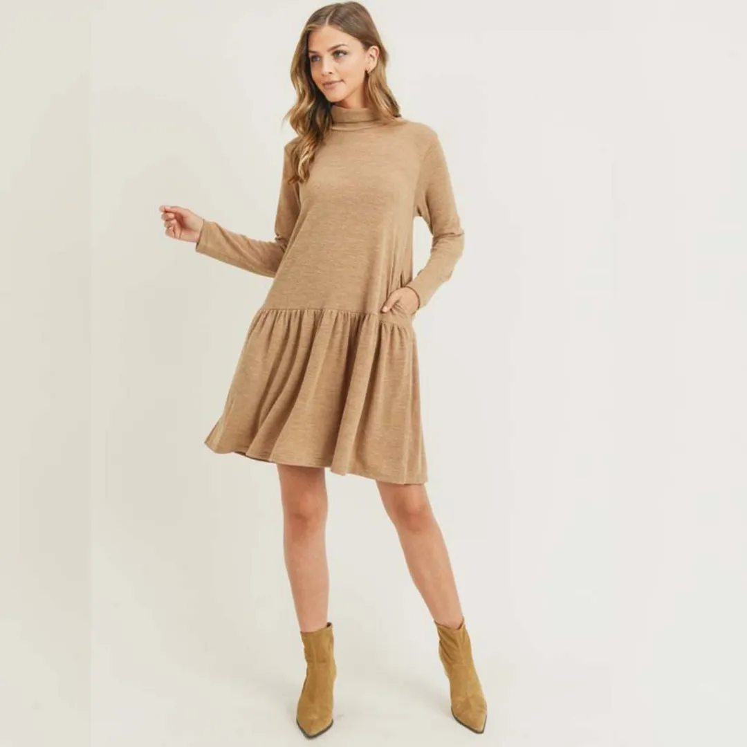 Gemma Peplum Casual Dress With Pockets