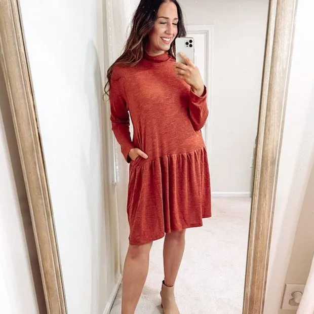 Gemma Peplum Casual Dress With Pockets