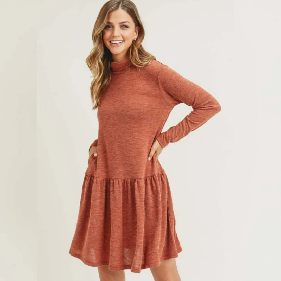 Gemma Peplum Casual Dress With Pockets