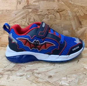 Geox Kids Light Up Bat Trainers - Royal / Red