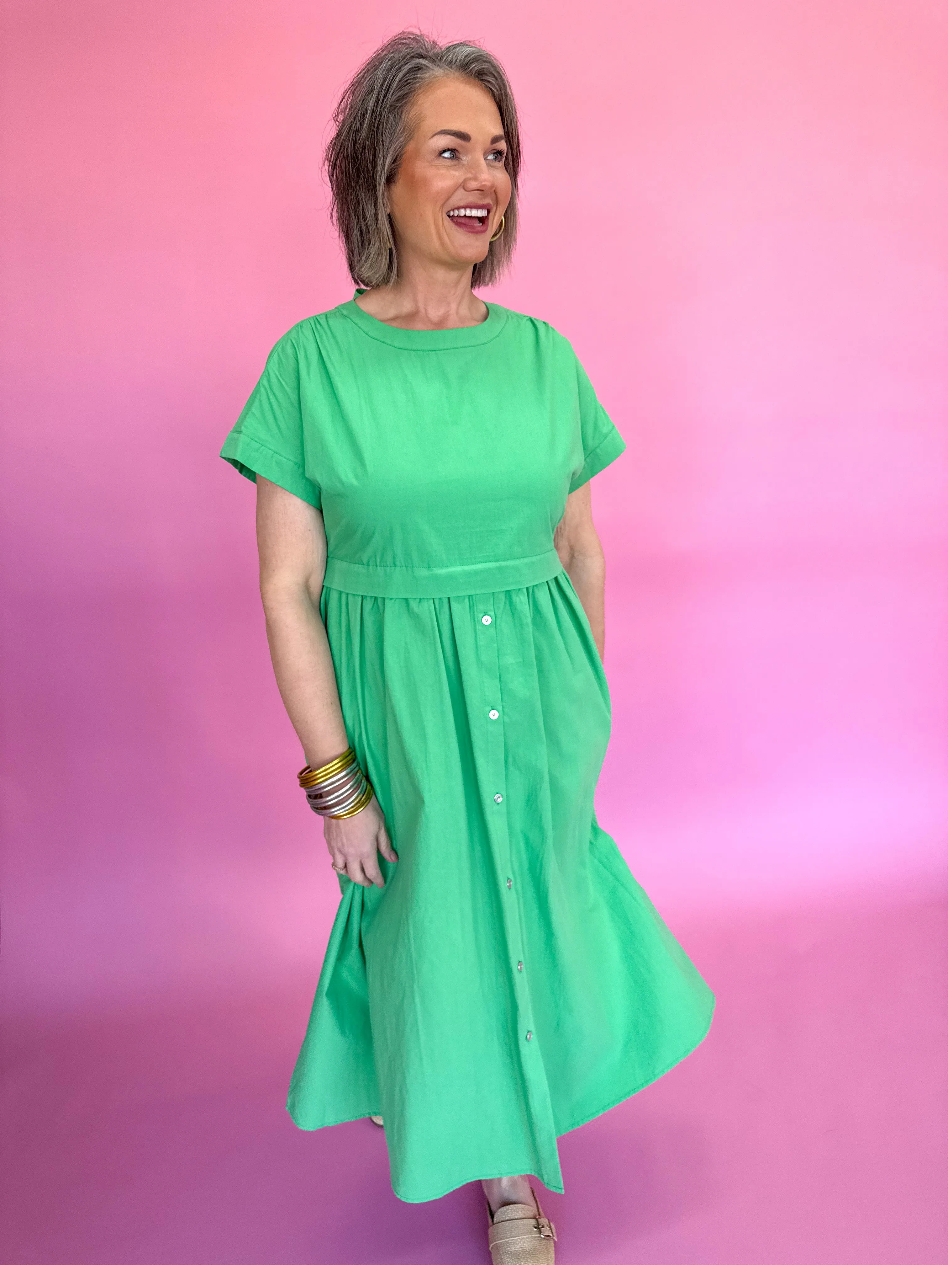 Go Home With You Dress - Green Apple
