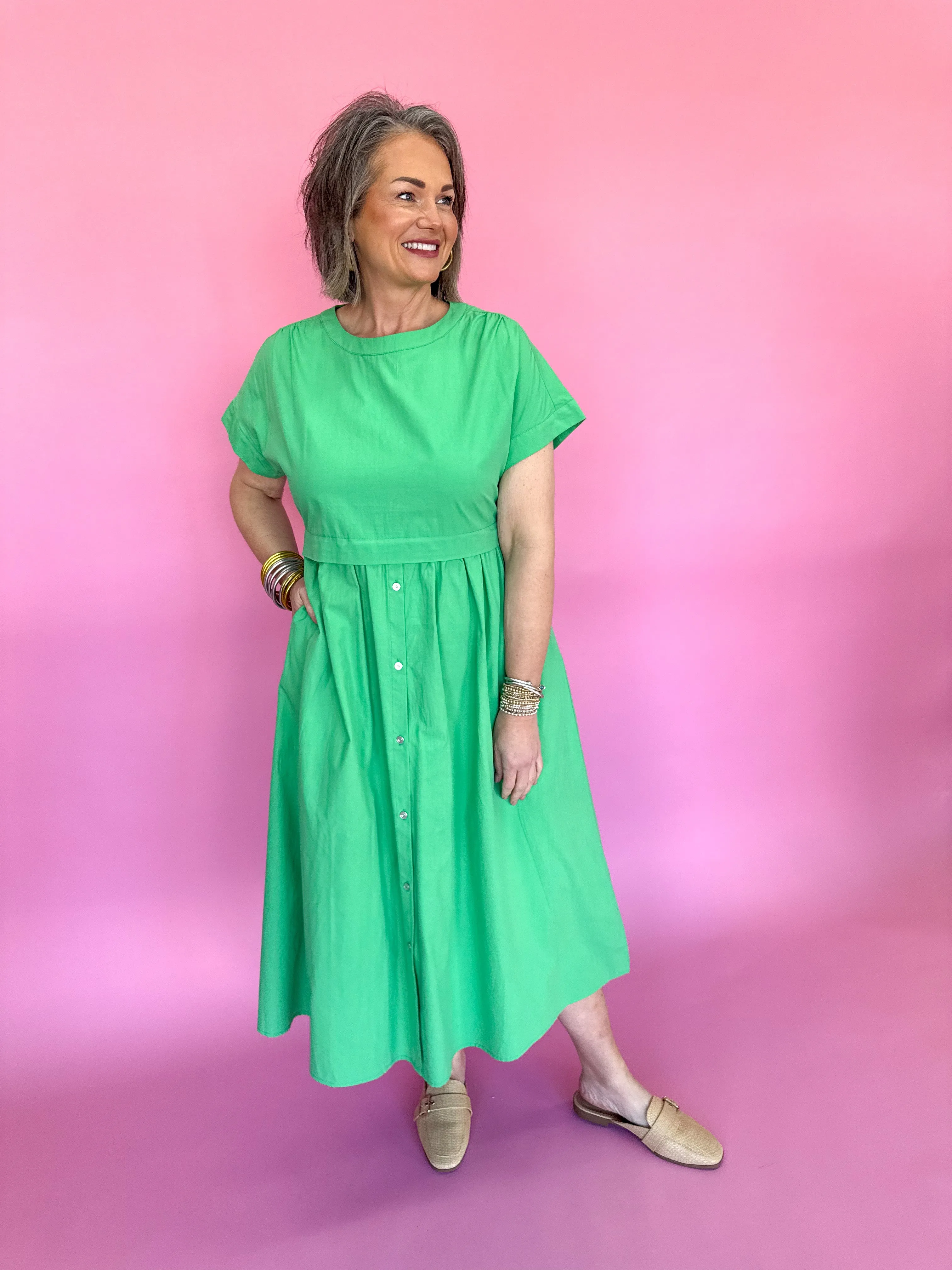 Go Home With You Dress - Green Apple