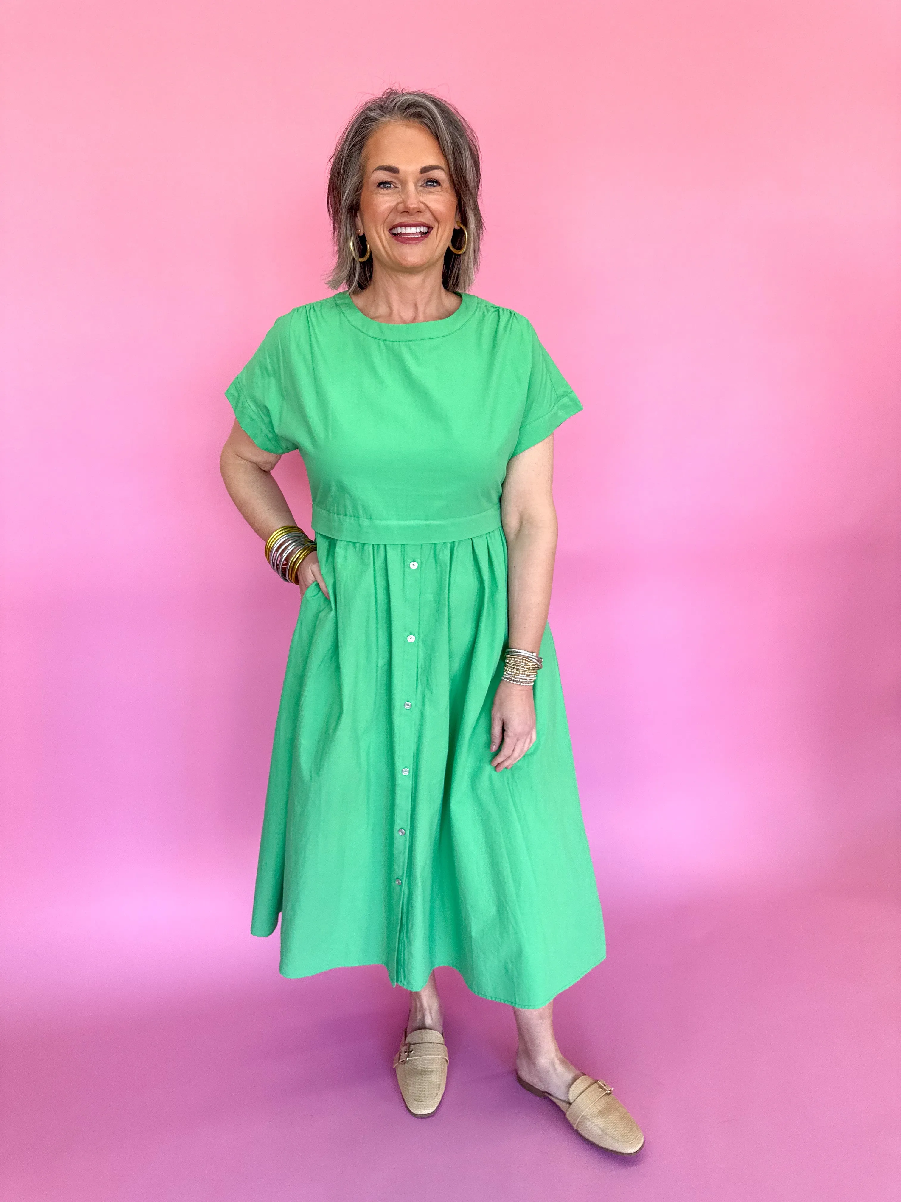 Go Home With You Dress - Green Apple