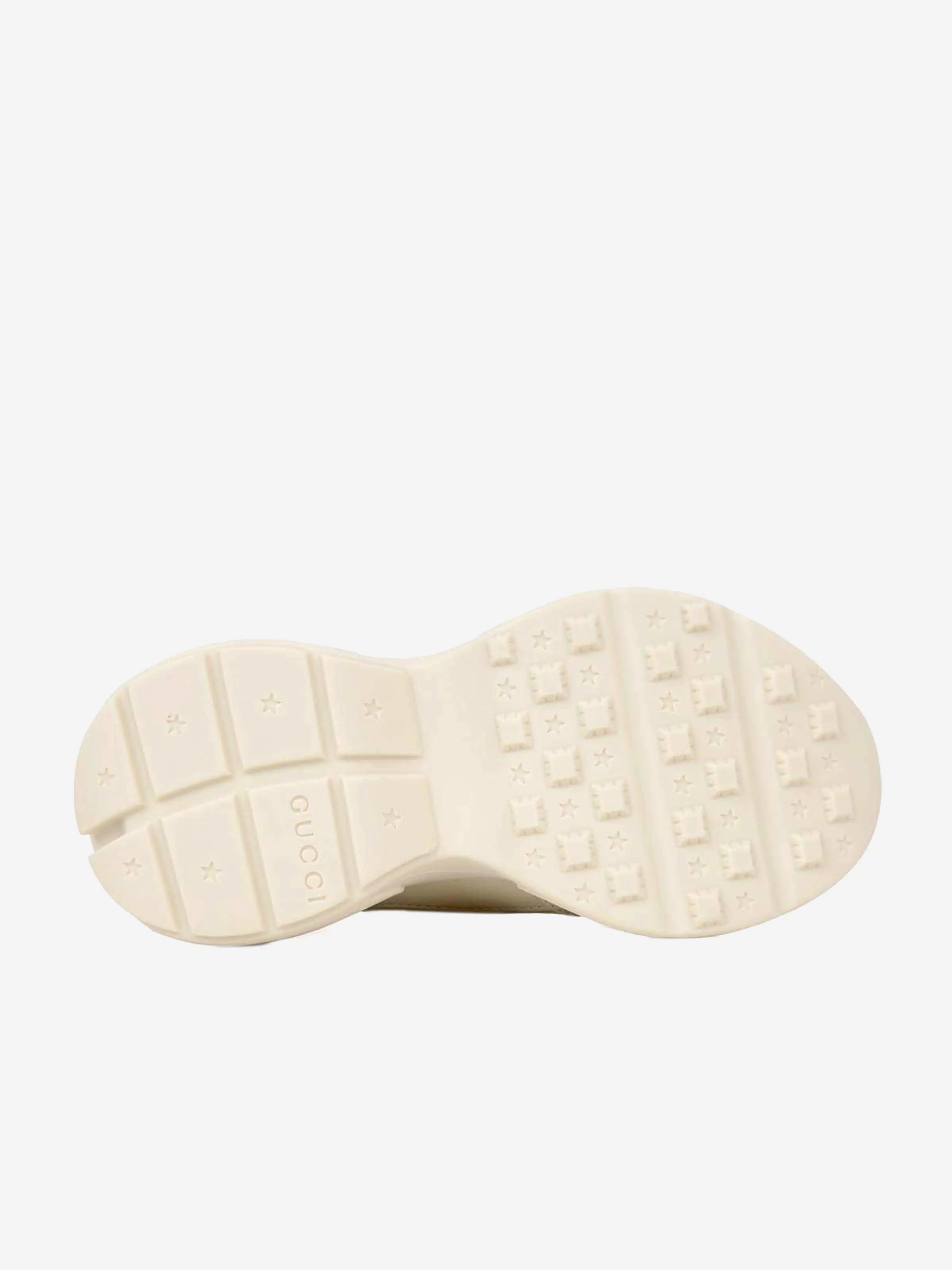Gucci Ivory Leather Branded Trainers