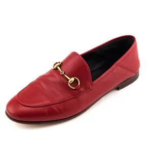 Gucci Red Leather Brixton Horsebit Loafers Size US 9 | IT 39