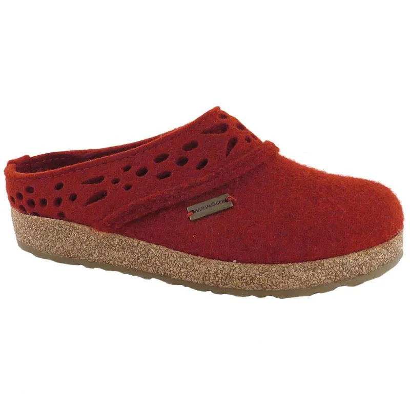 Haflinger Women's Lacey Wool Slipper Clog