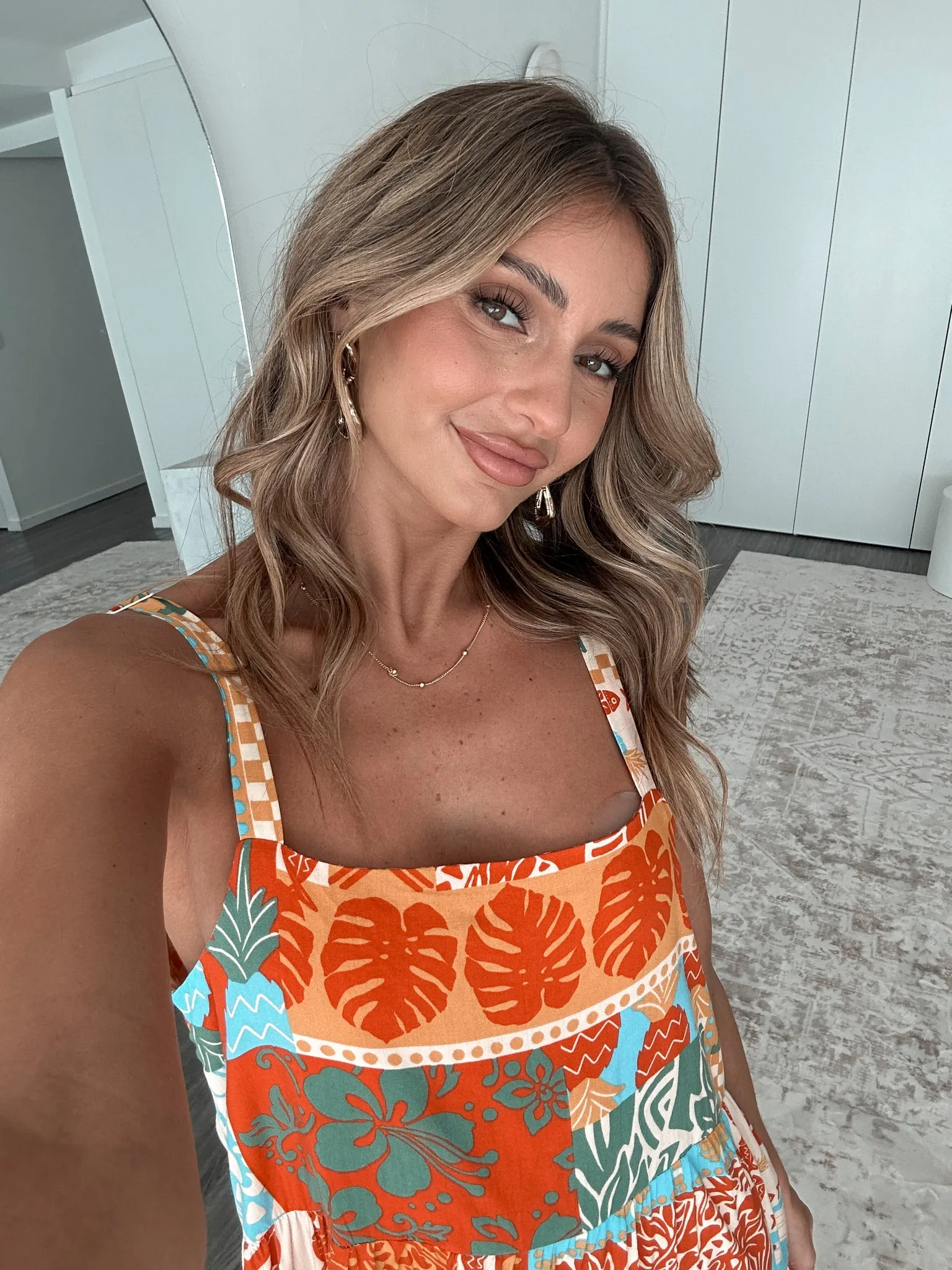 Iridelle Dress - Tangerine Print