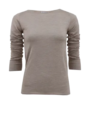Long Sleeve Wide Neck Pullover