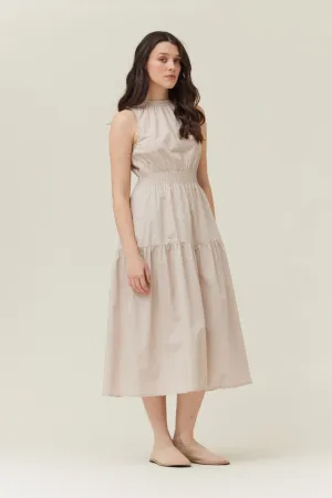 MALIE COTTON SLEEVELESS MIDI DRESS
